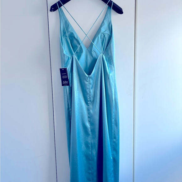 Aidan by Aidan Mattox satin maxi spaghetti strap dress NWT - Picture 5 of 6